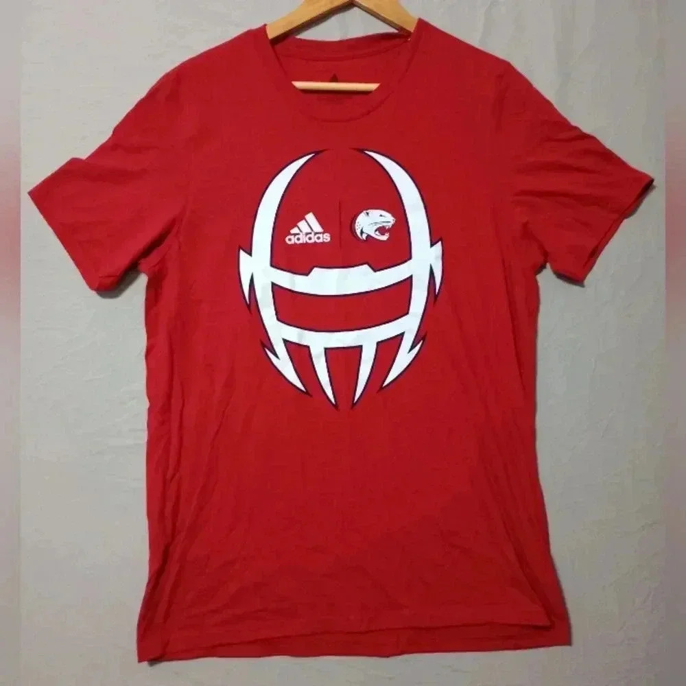 Adidas Amplifier Tee T-shirt South Alabama Jaguars Shirt M Sports Logo Red